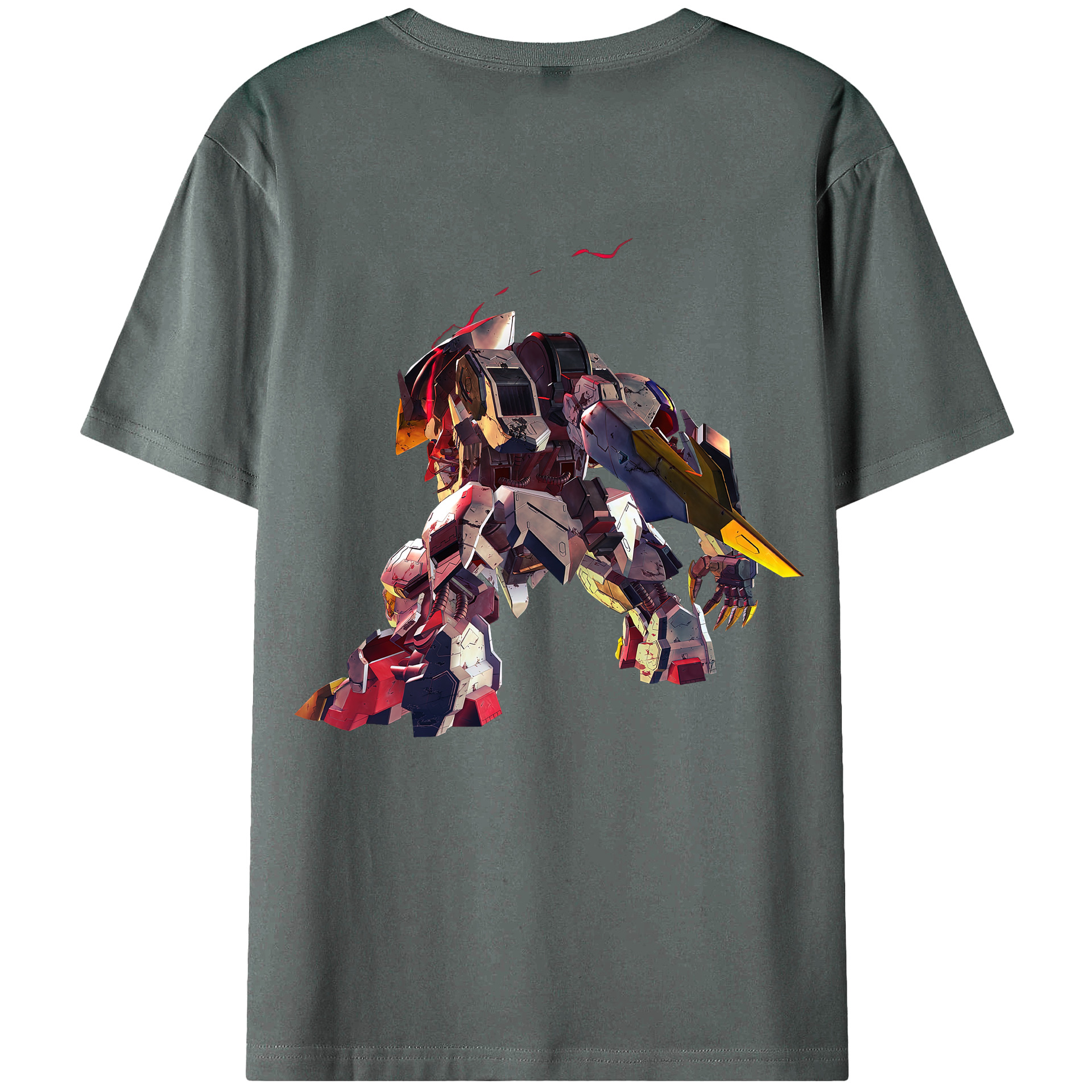 （画像用） 機動戦士ガンダム Mobile Suit Gundam 綿100％半袖Tシャツ（背面プリント）